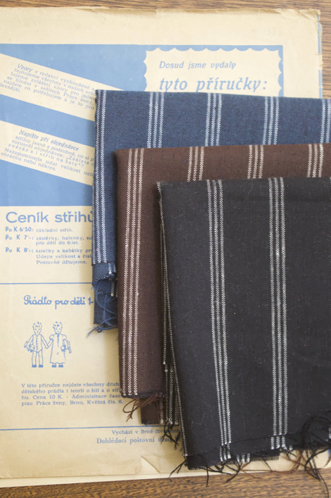 リネンウールストライプ 3ライン